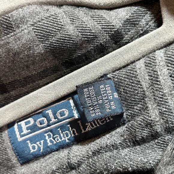 Polo‎ Ralph Lauren Shirt Mens Size XL Gray Plaid Flannel Button Up Long Sleeves - Picture 6 of 8